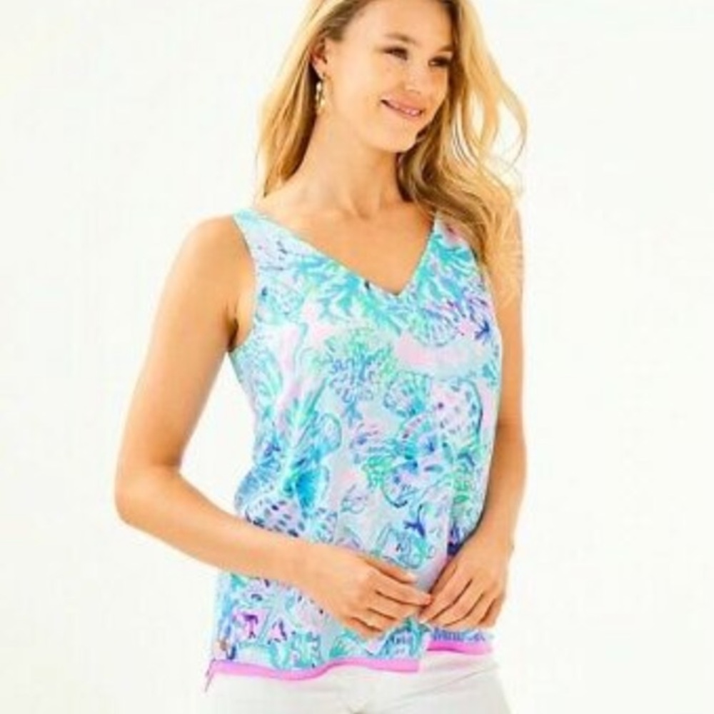 Lilly Pulitzer-Florin Sleeveless V-Neck Reversible